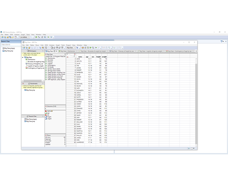 JMP Pro Statistics (Service Center, Manufacturing, Warehouse...)